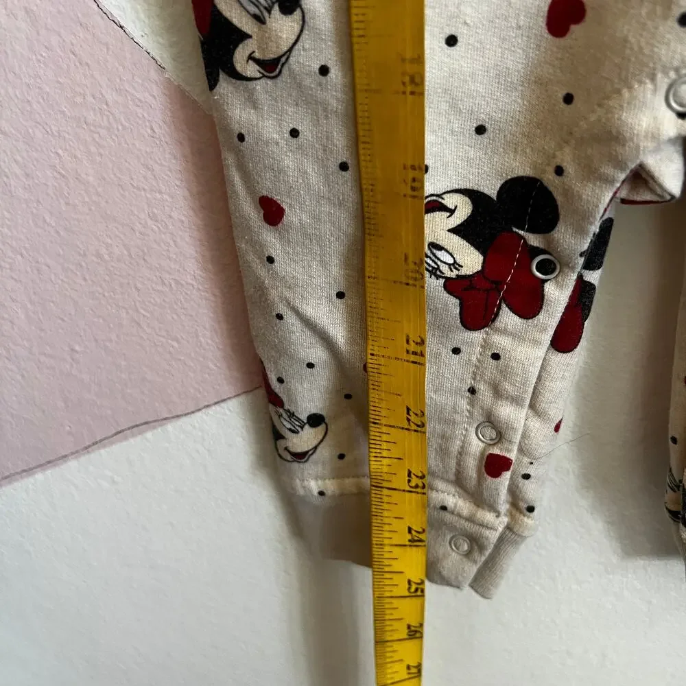 Disney Minnie Mouse Ruffle Jumpsuit 24M Cartoon Whimsical Vintage‎ Inspired